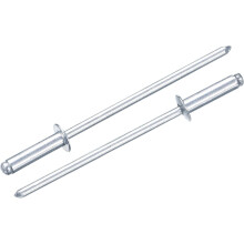 100Pcs 3/32"x3/8" Round Head Blind Rivets, Zinc-Plated Carbon Steel Grip and Mandrel Cap Blind Rivets, Silver