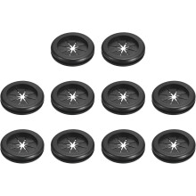 10Pcs Rubber Grommets 1-1/4"(32mm) ID 1-3/8"(35mm) Drill Hole Double Sided Firewall Hole Plugs Round Electrical Wiring Gasket, Black