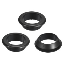3 Pcs Rubber Grommets, 40mm ID 50mm Drill Hole Double Sided Hollow Firewall Hole Plugs Round Electrical Wiring Gasket, Black