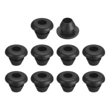 58 Pcs Rubber Grommets, 3mm ID 5mm Drill Hole Double Sided Hollow Firewall Hole Plugs Round Electrical Wiring Gasket, Black