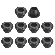 58 Pcs Rubber Grommets, 5mm ID 7mm Drill Hole Double Sided Hollow Firewall Hole Plugs Round Electrical Wiring Gasket, Black