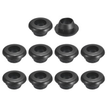 58 Pcs Rubber Grommets, 8mm ID 10mm Drill Hole Double Sided Hollow Firewall Hole Plugs Round Electrical Wiring Gasket, Black