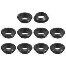 18 Pcs Rubber Grommets, 18mm ID 22mm Drill Hole Double Sided Hollow Firewall Hole Plugs Round Electrical Wiring Gasket, Black