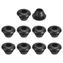 38 Pcs Rubber Grommets, 5mm ID 8mm Drill Hole Double Sided Hollow Firewall Hole Plugs Round Electrical Wiring Gasket, Black