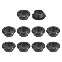 18 Pcs Rubber Grommets, 12mm ID 14mm Drill Hole Double Sided Hollow Firewall Hole Plugs Round Electrical Wiring Gasket, Black