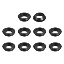 18 Pcs Rubber Grommets, 23mm ID 28mm Drill Hole Double Sided Hollow Firewall Hole Plugs Round Electrical Wiring Gasket, Black