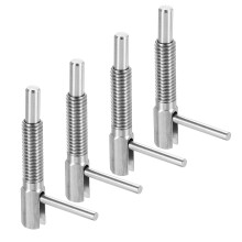 4Pcs Retractable Indexing Plunger Pin, M6 L Spring Plunger Stainless Steel Spring Loaded Latch Telescopic Locking Pin for Machinery Shipbuilding