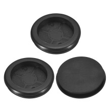 3Pcs Rubber Grommets 1-9/16" (40mm) Drill Hole, 1-5/16" (33mm) ID Single Sided Hole Plugs Ring Gasket for Firewall Cable Wire Protecting, Black