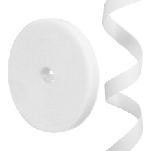 0.55inch x 33ft Hook and Loop Roll Straps, Multi-Purpose Hook and Loop Tape with Adhesive, Cable Ties Organize Strap Fastener Roll for Home Office, Wh