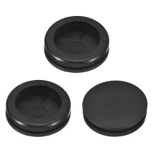 3Pcs Rubber Grommets 1-3/4" (45mm) Drill Hole, 1-1/2" (38mm) ID Single Sided Hole Plugs Ring Gasket for Firewall Cable Wire Protecting, Black