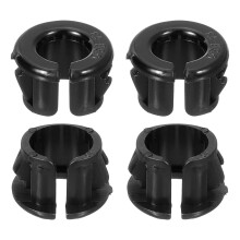 38 Pcs Cable Snap Bushing Grommet, 1/2" Mounting Dia Opened Snap Bushing - Black Round Nylon Snap in Cable Grommet Protector, Plastic Cable Hole Gromm
