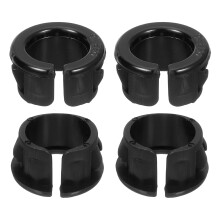 12 Pcs Cable Snap Bushing Grommet, 5/8" Mounting Dia Opened Snap Bushing - Black Round Nylon Snap in Cable Grommet Protector, Plastic Cable Hole Gromm