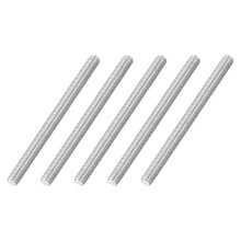 M6x80mm Fully All Threaded Rod, 5Pcs 316 Stainless Steel Long Threaded Screw 1mm Thread Pitch Right Hand Threads for Furniture Mounting Assembly Faste