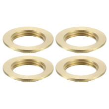 G1 Pipe Fitting Hex Flange Lock Nut Locknut Female Threaded Fastening Thin Nut for Plumbing, Brass 4Pcs