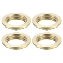 G1/2 Pipe Fitting Hex Flange Lock Nut Locknut Female Threaded Fastening Thin Nut for Plumbing Fixed, Brass 4Pcs