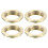 G1/2 Pipe Fitting Hex Flange Lock Nut Locknut Female Threaded Fastening Thin Nut for Plumbing Fixed, Brass 4Pcs 1