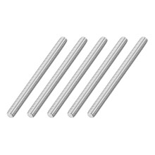 M8x100mm Fully All Threaded Rod, 5Pcs 316 Stainless Steel Long Threaded Screw 1.25mm Thread Pitch Right Hand Threads for Furniture Mounting Assembly F