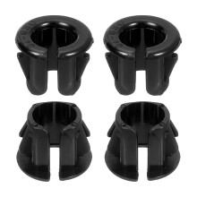 28 Pcs Cable Snap Bushing Grommet, 11/32" Mounting Dia Opened Snap Bushing - Black Round Nylon Snap in Cable Grommet Protector, Plastic Cable Hole Gro