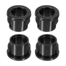 28 Pcs Cable Snap Bushing Grommet, 15/32" Mounting Dia Black Round Nylon Snap in Cable Grommet Protector, Plastic Cable Hole Grommets for Wiring