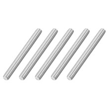 M8x80mm Fully All Threaded Rod, 5Pcs 316 Stainless Steel Long Threaded Screw 1.25mm Thread Pitch Right Hand Threads for Furniture Mounting Assembly Fa
