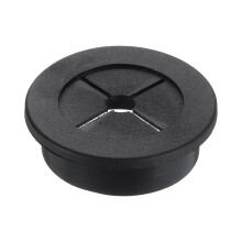 Cable Cord Grommet, 1 1/4" Inch (32mm) Desk Grommet Flexible Rubber Grommets Wire Hole Cover Pass Through for Office Computer Desk Wire Organizer, Bla