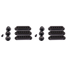 6 Pièces Séries Durable Microphone Guitare la Couverture Tonalité de Volume Commutateur de Boutons Les Pièces de Pointe Ensemble, Noir