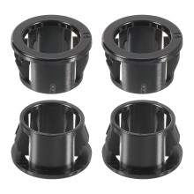 28 Pcs Cable Snap Bushing Grommet, 9/16" Mounting Dia Black Round Nylon Snap in Cable Grommet Protector, Plastic Cable Hole Grommets for Wiring