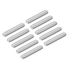 10Pcs M10-1.5x55mm Fully Threaded Rods, Threaded Rods Bar Studs, 304 Stainless Steel Long Thread Screws Hardware for U-Bolts, Anchors, Clamps, Hangers