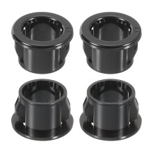 28 Pcs Cable Snap Bushing Grommet, 1/2" Mounting Dia Black Round Nylon Snap in Cable Grommet Protector, Plastic Cable Hole Grommets for Wiring