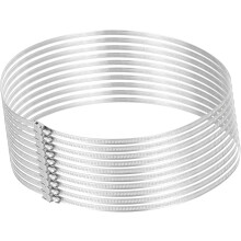 13 Inch 304 Stainless Steel Duct Clamps, 10 Pcs Adjustable Hose Clamps with Worm Gear Pipe Clamp Air Duct Clamp for Flexible Ducting Heating Cooling E