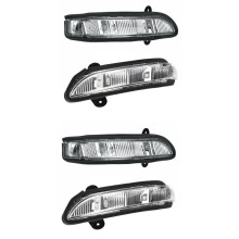 4x Le Clignotant de Rétroviseur Avant de Voiture LH + RH Convient pour W211 W221 07-10 A2198200521 A2198200621