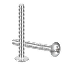 #6-32 x 1-1/4" Truss Head Phillips Machine Screws, Full Thread, Phillips Drive, 304 Stainless Steel 18-8, Quantity 50