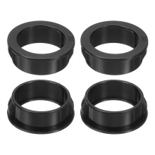 28 Pcs Cable Snap Bushing Grommet, 1-3/16" Mounting Dia Black Round Nylon Snap in Cable Grommet Protector, Plastic Cable Hole Grommets for Wiring