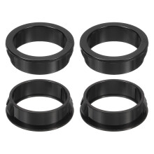 6 Pcs Cable Snap Bushing Grommet, 1-3/8" Mounting Dia Black Round Nylon Snap in Cable Grommet Protector, Plastic Cable Hole Grommets for Wiring
