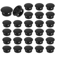 28 Pcs Round Plastic Plug, Black Tubing End Cap Plugs, 10mm(0.39 Inch) Furniture Leg Pipe Insert, Glide Protection for Chair, Sofa, Table, Shelf