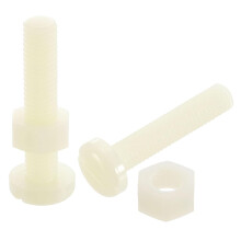 40Sets Nylon Screw Nut Assortment, M8-1.25x40mm Slotted Pan Head Screws & M8 Nuts