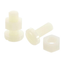 40Sets Nylon Screw Nut Assortment, M8-1.25x20mm Slotted Pan Head Screws & M8 Nuts
