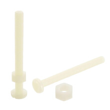 40Sets Nylon Screw Nut Assortment, M6-1x60mm Slotted Pan Head Screws & M6 Nuts