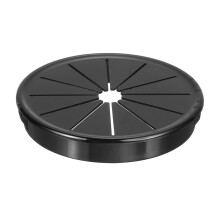 1Pcs Desk Grommet Black, Snap Bushing Grommet with Shutter for Holes with 2.76"(70mm) Mounting, Round Nylon Snap in Cable Desk Grommet for Cables and