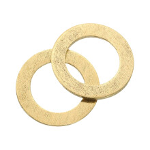 M10 Flat Washer, 15 Pcs Brass Ring Flat Washers 16mm OD 1mm Thick Metal Sealing Gasket Ring for Screws Bolts Nuts