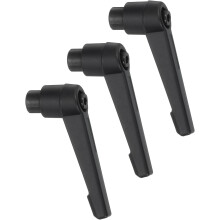 3Pcs M6 Adjustable Knobs Handle Female Thread Push Button Ratchet Quick Release Locking Rotating Bolt for Lathe Machinery, Black