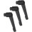 3Pcs M6 Adjustable Knobs Handle Female Thread Push Button Ratchet Quick Release Locking Rotating Bolt for Lathe Machinery, Black 1
