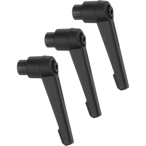 3Pcs M6 Adjustable Knobs Handle Female Thread Push Button Ratchet Quick Release Locking Rotating Bolt for Lathe Machinery, Black