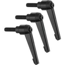 3Pcs M8 x 20mm Adjustable Knobs Handle Male Thread Push Button Ratchet Quick Release Locking Rotating Bolt for Lathe Machinery, Black