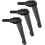 3Pcs M8 x 20mm Adjustable Knobs Handle Male Thread Push Button Ratchet Quick Release Locking Rotating Bolt for Lathe Machinery, Black 1