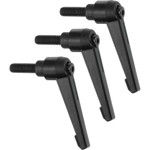 3Pcs M8 x 20mm Adjustable Knobs Handle Male Thread Push Button Ratchet Quick Release Locking Rotating Bolt for Lathe Machinery, Black