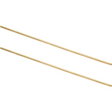 2Pcs H62 Brass Round Tube, 2mm OD 0.5mm Wall Thickness 200mm Length Seamless Precision Straight Pipe Tubing for DIY Projects Crafts Gardening Industry