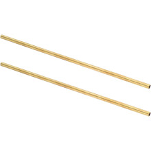 2Pcs H62 Brass Round Tube, 5.5mm OD 0.5mm Wall Thickness 200mm Length Seamless Precision Straight Pipe Tubing for DIY Projects Crafts Gardening Indust
