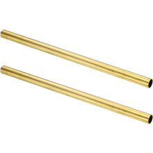 2Pcs H62 Brass Round Tube, 15mm OD 0.5mm Wall Thickness 300mm Length Seamless Precision Straight Pipe Tubing for DIY Projects Crafts Gardening Industr