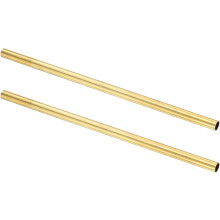 2Pcs H62 Brass Round Tube, 8mm OD 0.5mm Wall Thickness 200mm Length Seamless Precision Straight Pipe Tubing for DIY Projects Crafts Gardening Industry